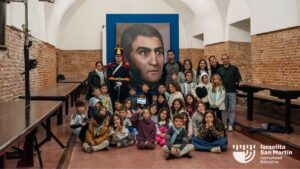 Embanderados con 4°: los estudiantes prometieron lealtad a la bandera Argentina en Rosario. (Marco Koifman - CUI).