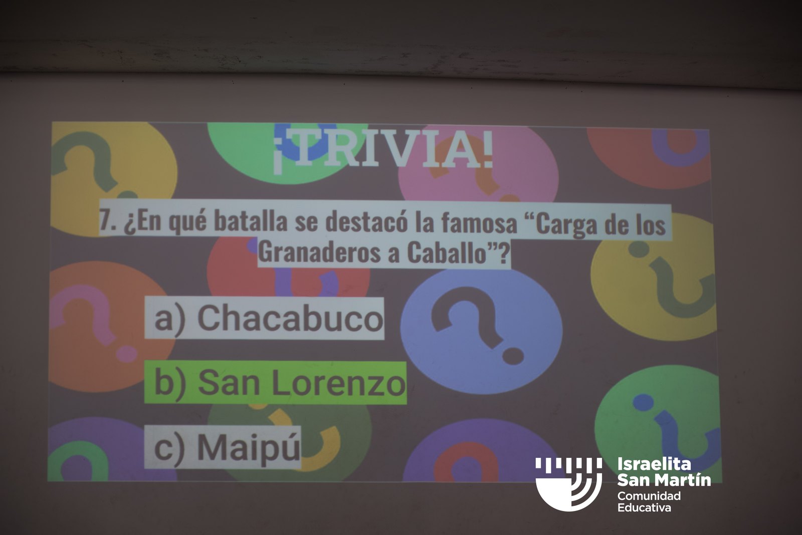 Los estudiantes rindieron homenaje a San Martín. (Marco Koifman - CUI).