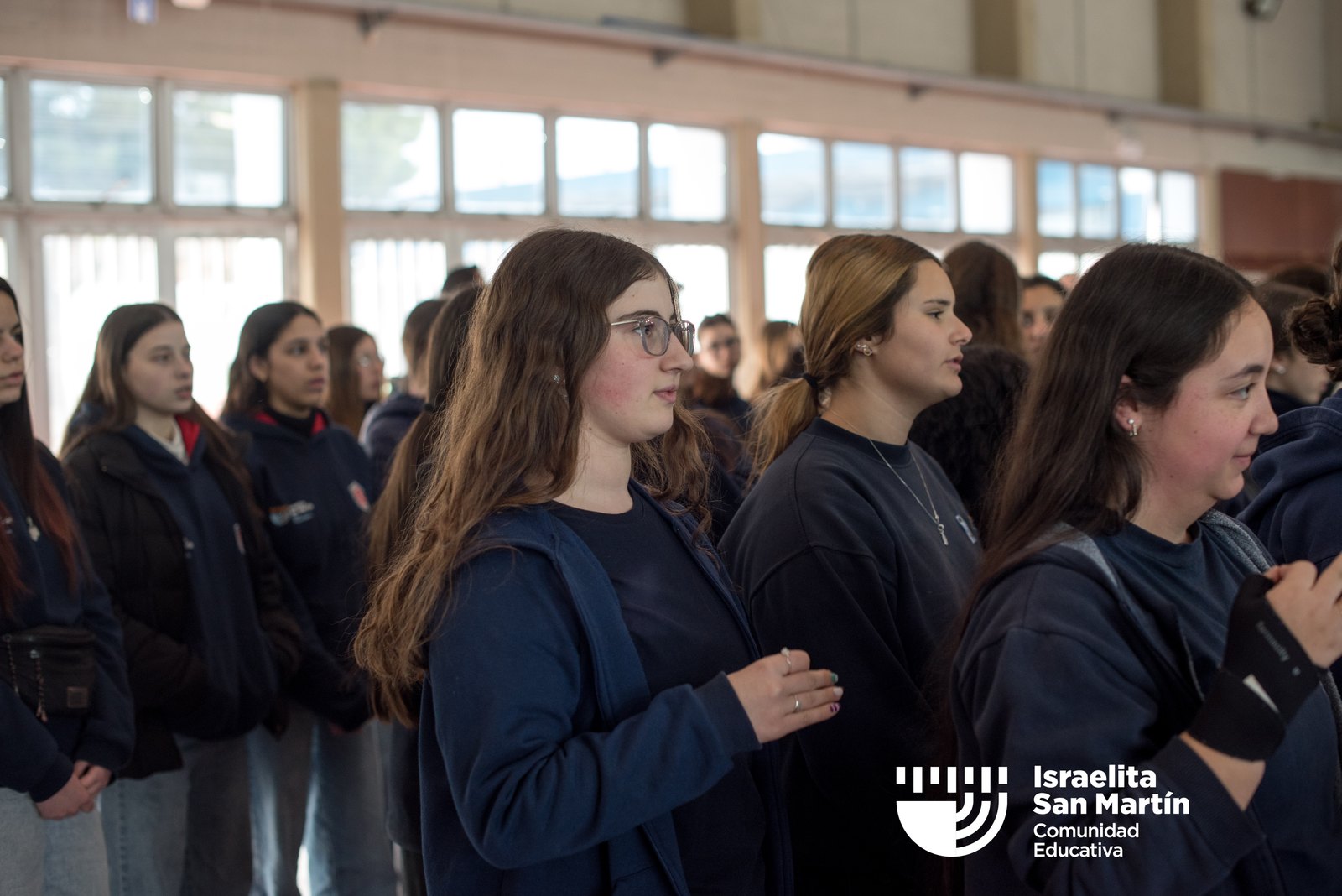 Los estudiantes rindieron homenaje a San Martín. (Marco Koifman - CUI).