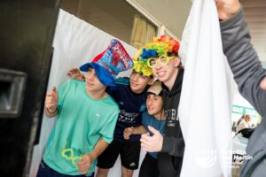 El Secundario celebró el Día del Estudiante con juegos y sorteos en Macabi. (Marco Koifman - CUI).